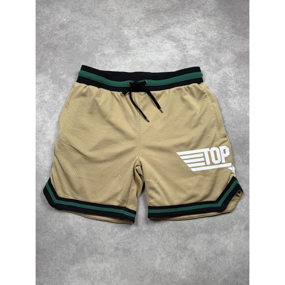 Shoe‎ Palace X Top Gun Maverick Shorts Mens Large Khaki Basketball Patches